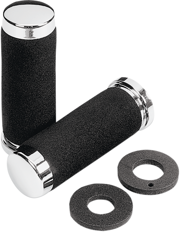 PARTS UNLIMITED - Cruiser Grips - Foam - 1" - 150 mm - Chrome