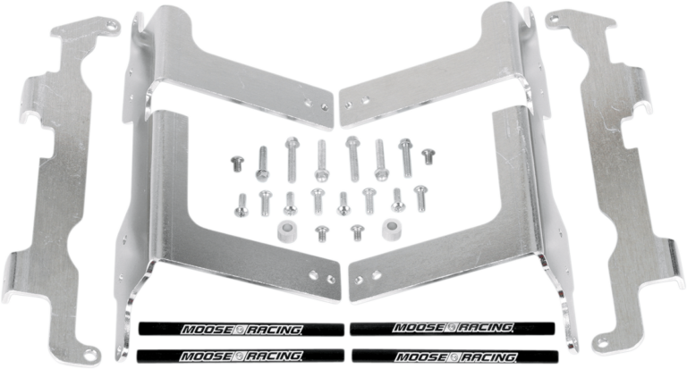 MOOSE OFFROAD - Radiator Braces - Silver - Honda