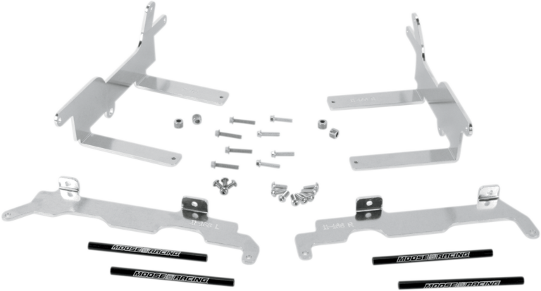 MOOSE OFFROAD - Radiator Braces - Silver - Honda