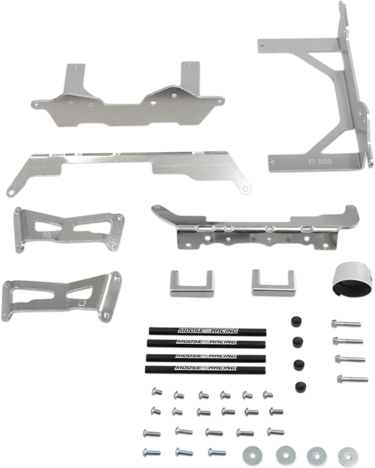 MOOSE OFFROAD - Radiator Braces - Silver - Kawasaki