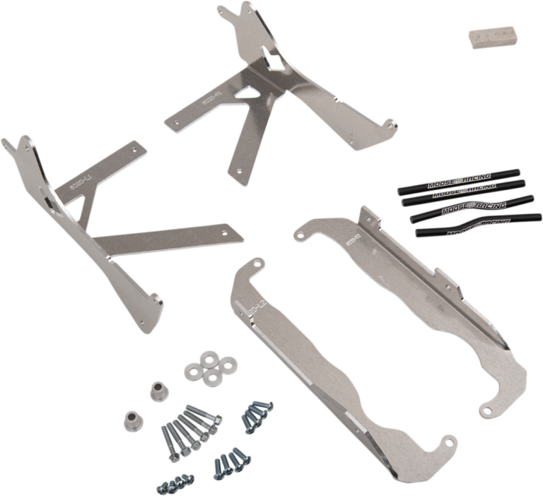 MOOSE OFFROAD - Radiator Braces - Silver - Honda