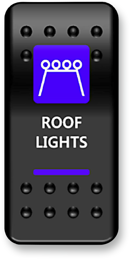 MOOSE OFFROAD - Rocker Switch - Roof Light - Blue