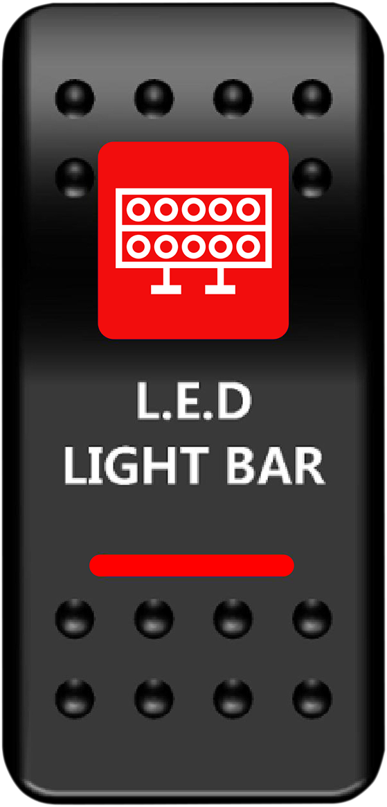 MOOSE OFFROAD - Rocker Switch - Lightbar - Red