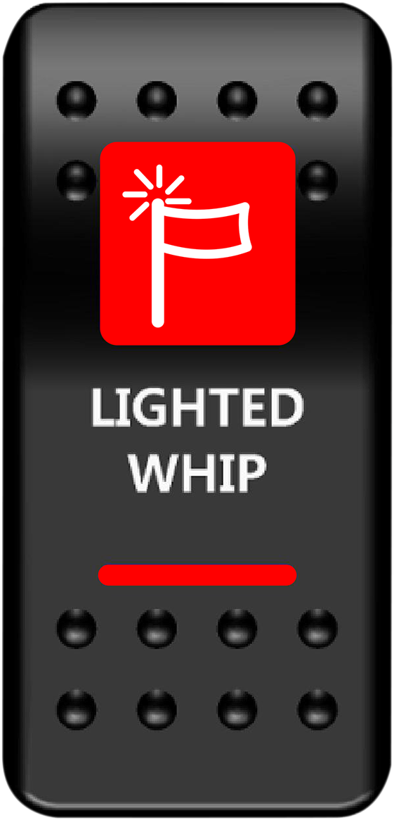 MOOSE OFFROAD - Rocker Switch - Whip Light - Red