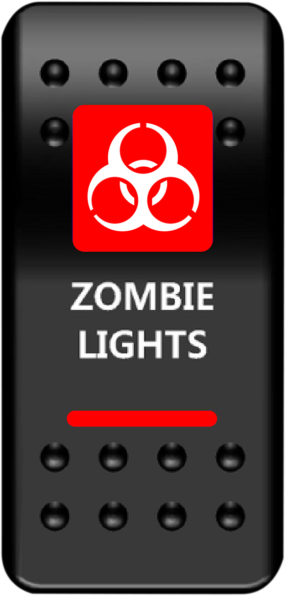 MOOSE OFFROAD - Rocker Switch - Zombie Lights - Red