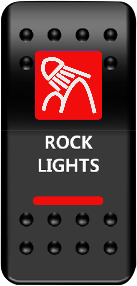 MOOSE OFFROAD - Rocker Switch - Rock Lights - Red