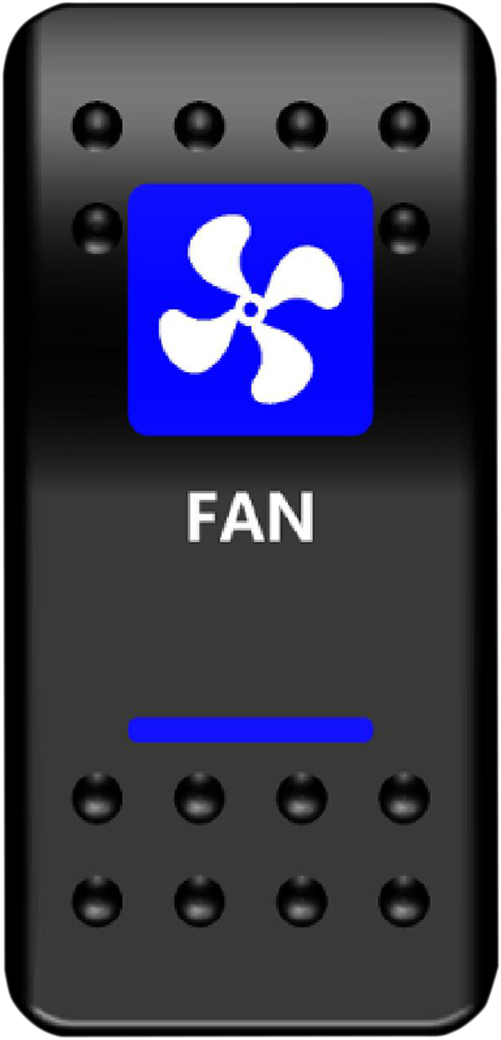 MOOSE OFFROAD - Rocker Switch - Fan - Blue