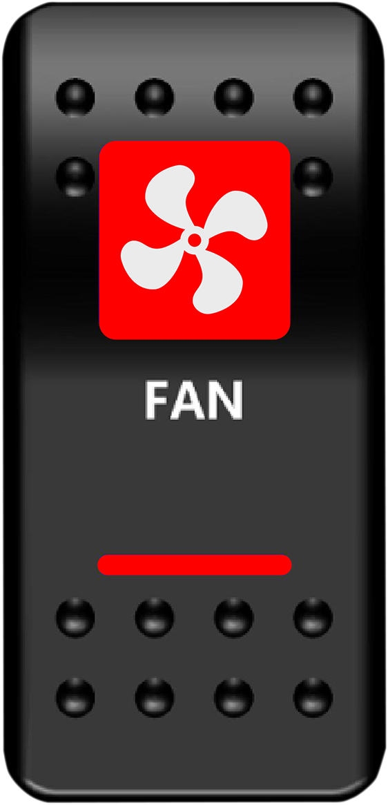 MOOSE OFFROAD - Rocker Switch - Fan - Red