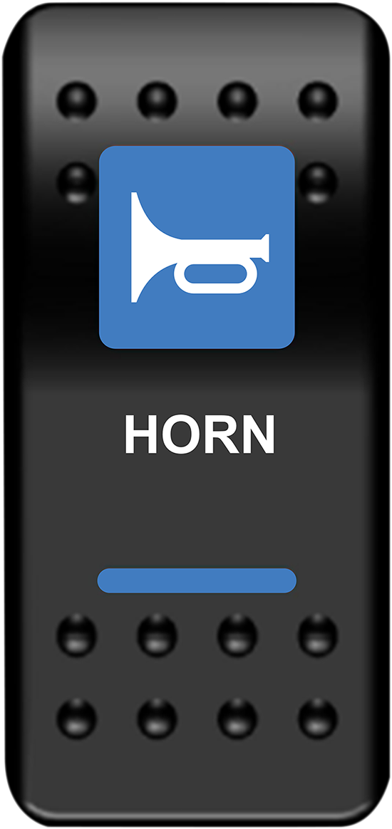 MOOSE OFFROAD - Rocker Switch - Horn - Blue