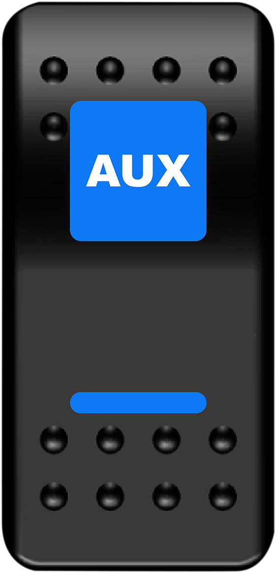 MOOSE OFFROAD - Rocker Switch - Auxilary Power - Blue
