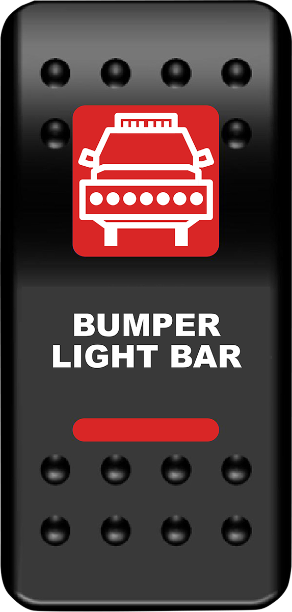 MOOSE OFFROAD - Rocker Switch - Bumper Light Bar - Red