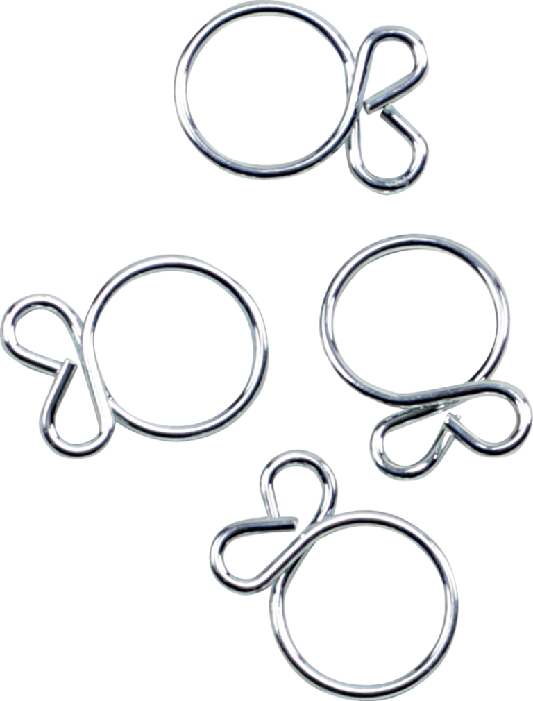ALL BALLS - Refill Clamp Kit - Fuel Line/Wire - Flat Ear - Silver - 11.5 mm - 4 Pack