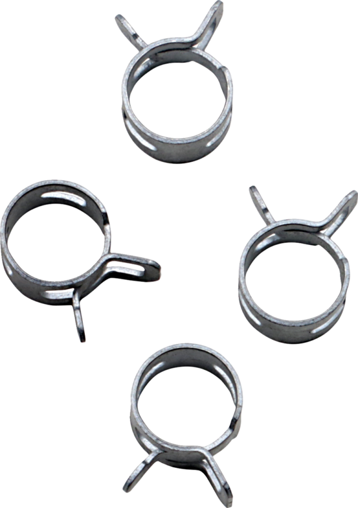 ALL BALLS - Refill Clamp Kit - Fuel Line/Band - Parallel Ear - Silver - 12 mm - 4 Pack