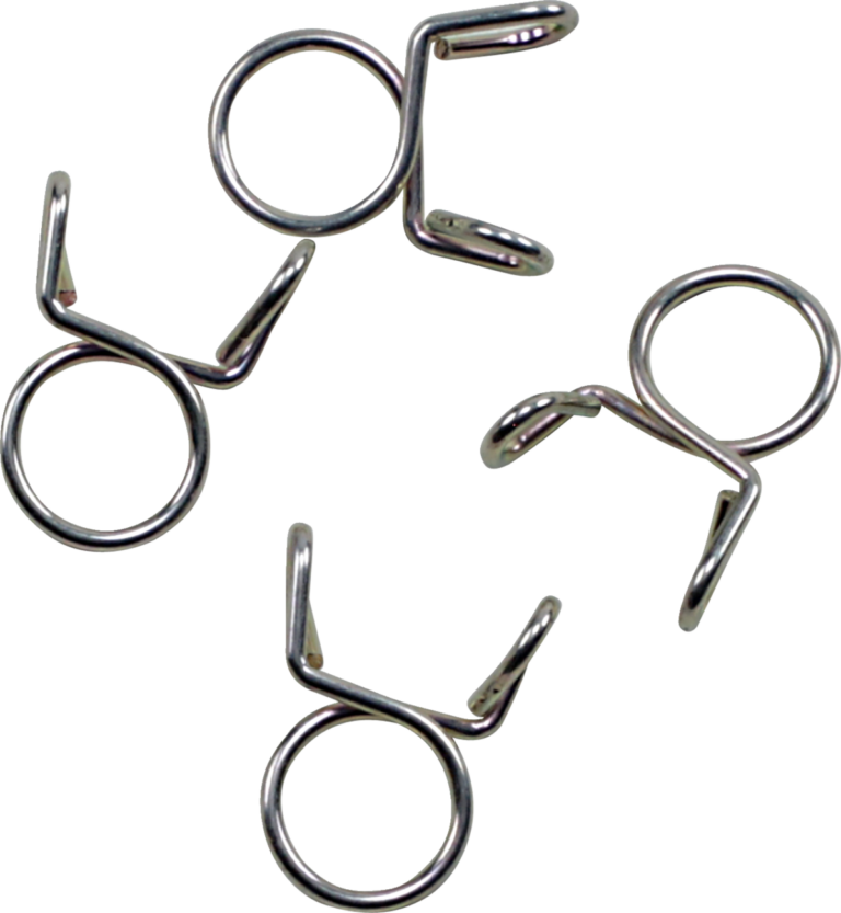 ALL BALLS - Refill Clamp Kit - Fuel Line/Wire - Parallel Ear - Silver - 9 mm - 4 Pack