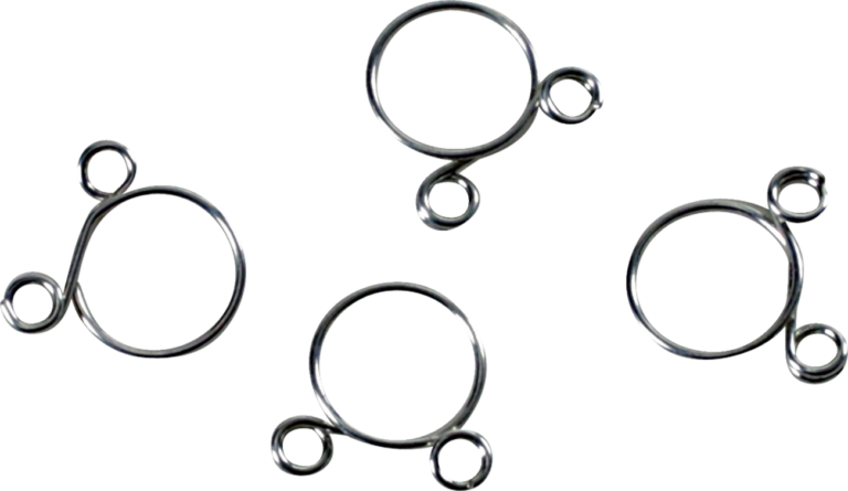 ALL BALLS - Refill Clamp Kit - Fuel Line/Wire - Flat Ear - Silver - 8.3 mm - 4 Pack