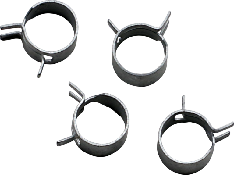 ALL BALLS - Refill Clamp Kit - Fuel Line/Band - Parallel Ear - Silver - 11.7 mm - 4 Pack