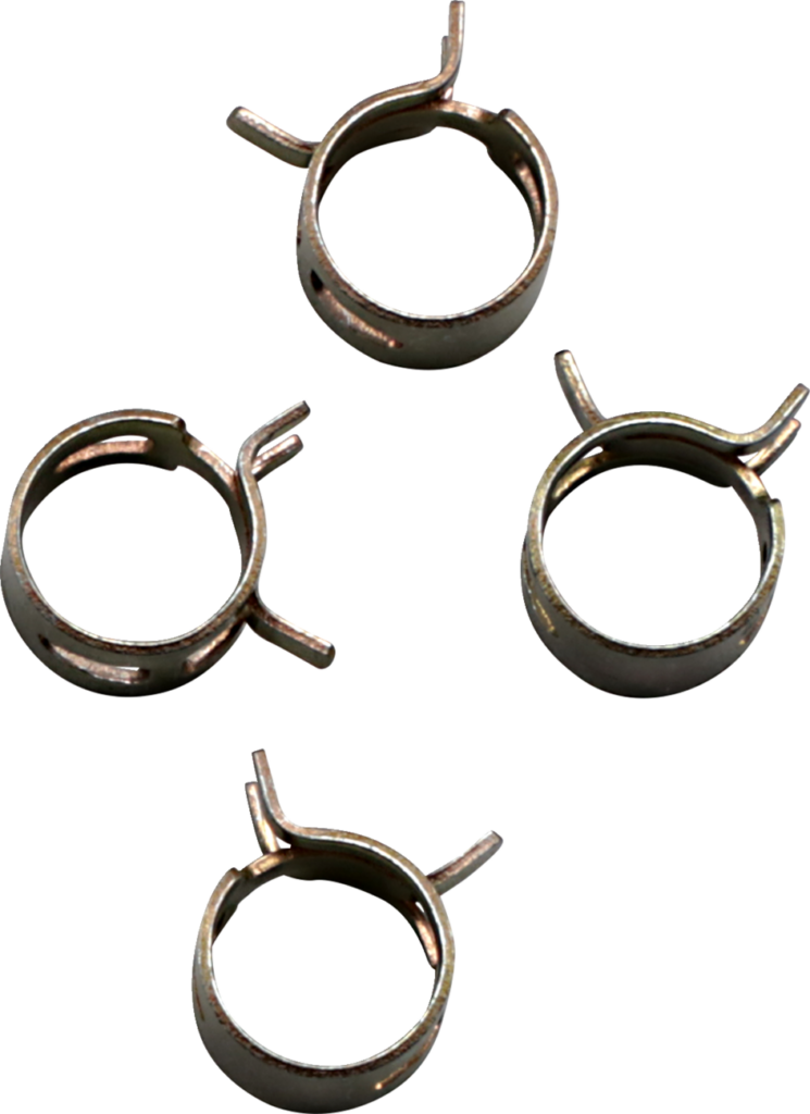 ALL BALLS - Refill Clamp Kit - Fuel Line/Band - Parallel Ear - Gold - 12 mm - 4 Pack