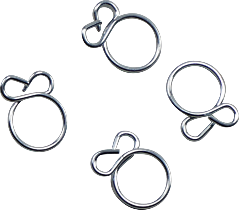 ALL BALLS - Refill Clamp Kit - Fuel Line/Wire - Flat Ear - Silver - 7.6 mm - 4 Pack