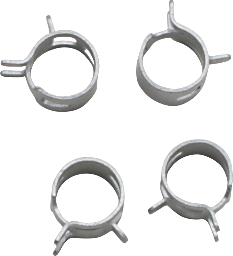 ALL BALLS - Refill Clamp Kit - Fuel Line/Band - Parallel Ear - Silver - 11 mm - 4 Pack