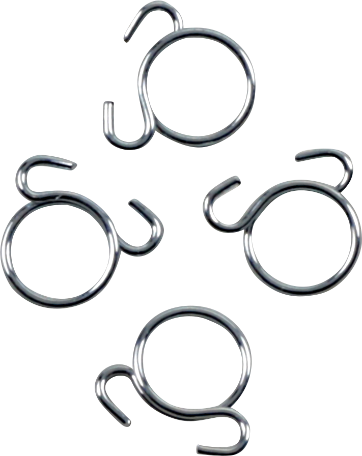 ALL BALLS - Refill Clamp Kit - Fuel Line/Wire - Flat Ear - Silver - 9.9 mm - 4 Pack