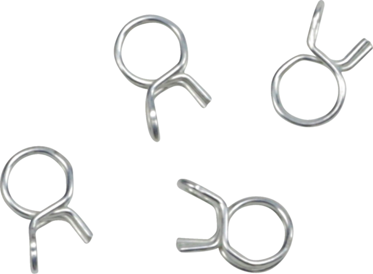 ALL BALLS - Refill Clamp Kit - Fuel Line/Wire - Parallel Ear - Silver - 7.1 mm - 4 Pack