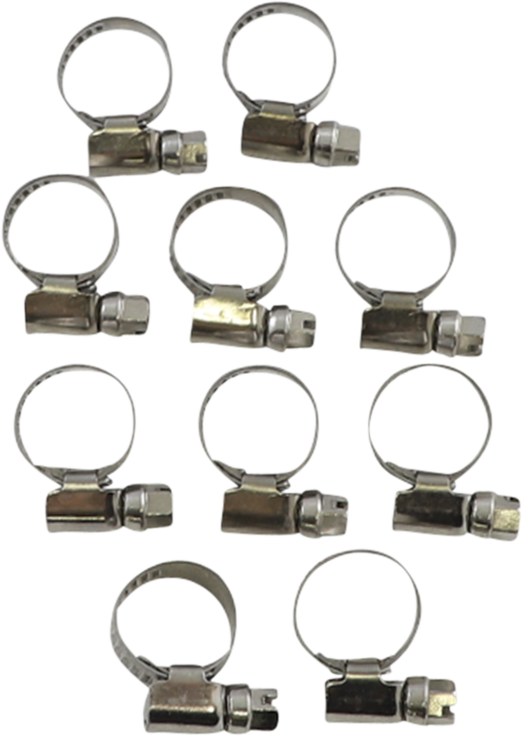 PARTS UNLIMITED - Hose Clamps - Embossed - 10-16 mm - 10 Pack