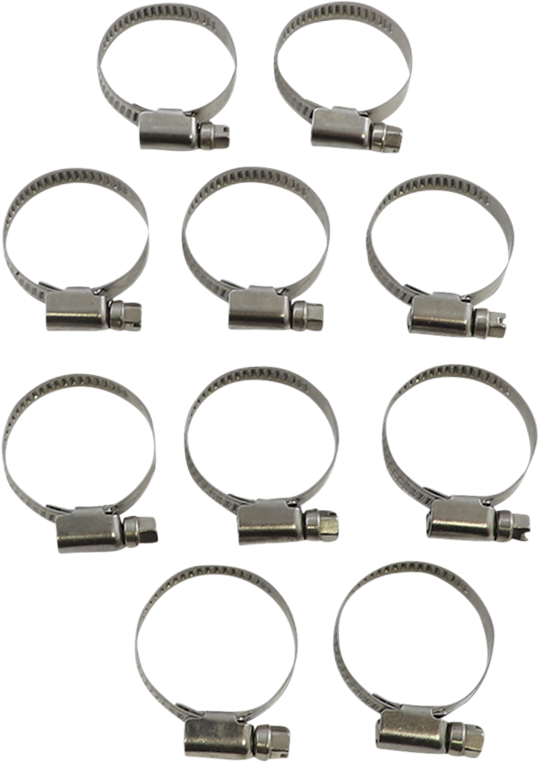PARTS UNLIMITED - Hose Clamps - Embossed - 20-32 mm - 10 Pack