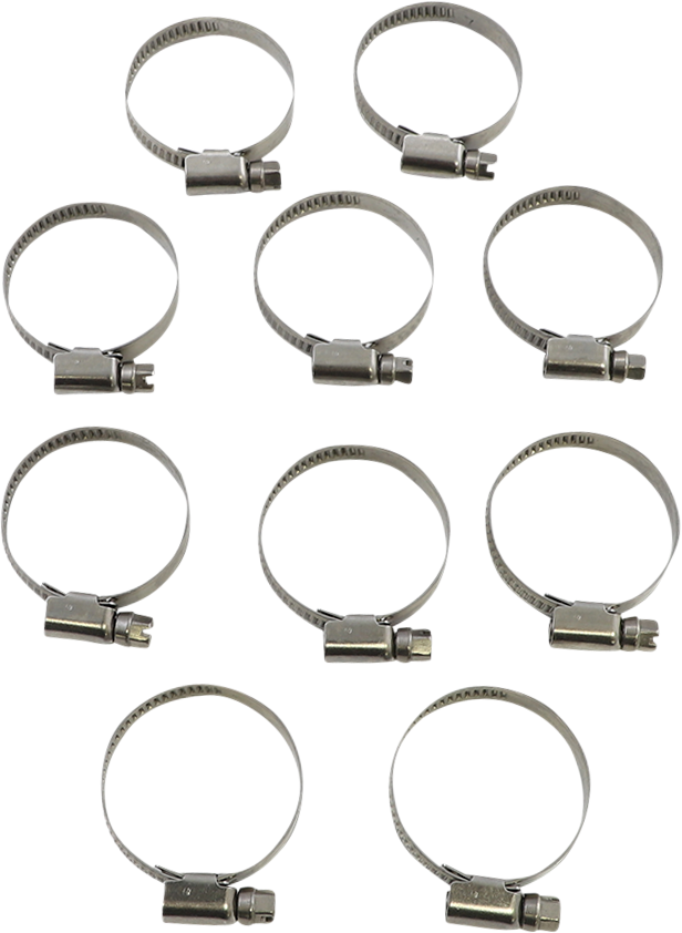 PARTS UNLIMITED - Hose Clamps - Embossed - 25-40 mm - 10 Pack