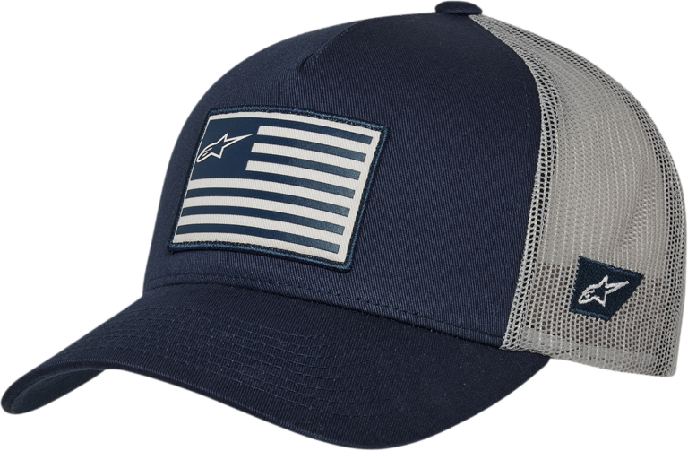ALPINESTARS - Flag Snapback Hat - Navy/Gray - One Size