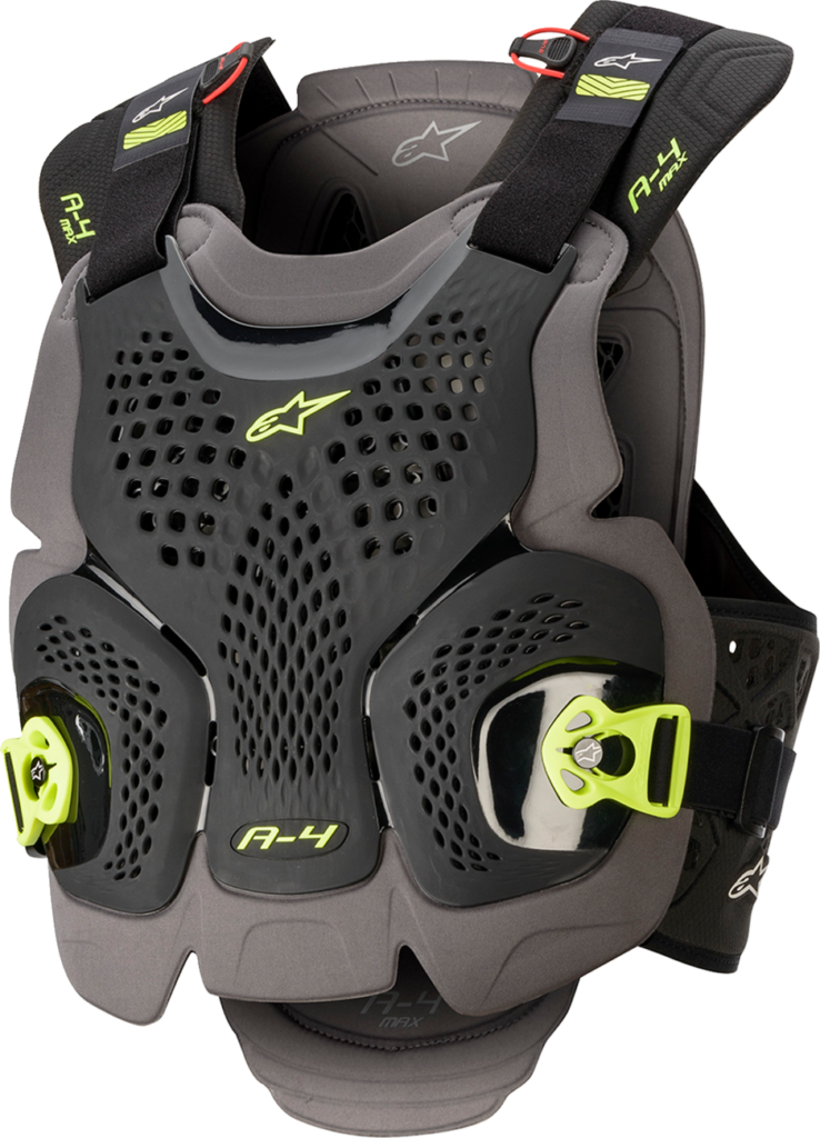 ALPINESTARS - A-4 Max Chest Guard - Black/Anthracite/Yellow Fluo - XS/S