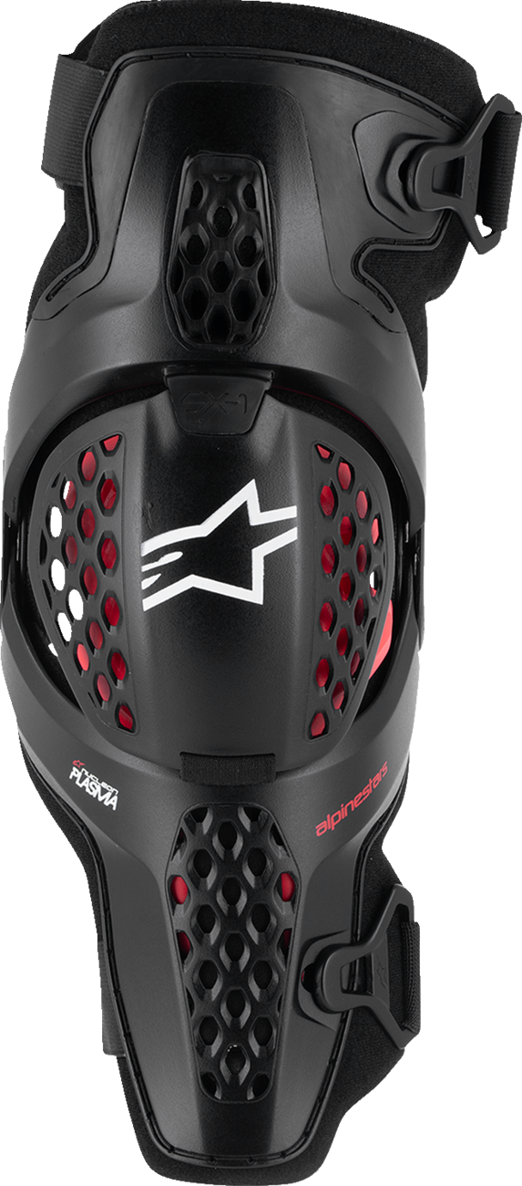 ALPINESTARS - SX-1 Plasma Knee Guards - Black/Red/Cool Gray - 2XL