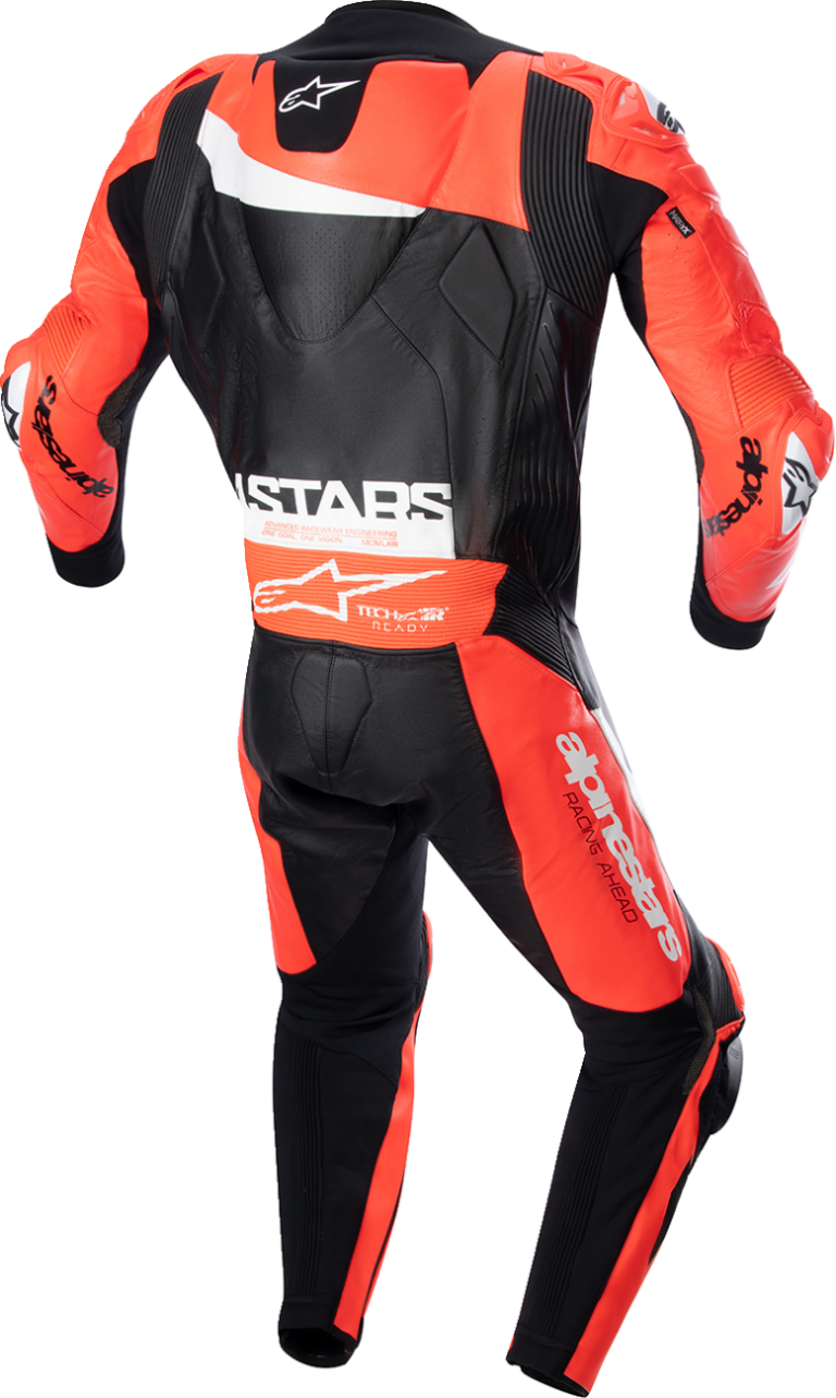 ALPINESTARS - GP Plus v4 Leather Suit - Black/Red Fluo/White - US 46 / EU 56
