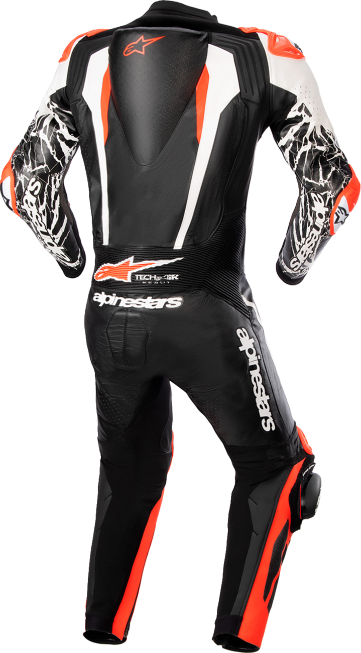 ALPINESTARS - Racing Absolute v2 1-Piece Leather Suit - Black/White/Red Fluo - US 38 / EU 48