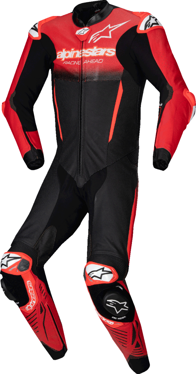 ALPINESTARS - GP-R7 1-PC Leather Suit - Black/Mid Red - US 48 / EU 58