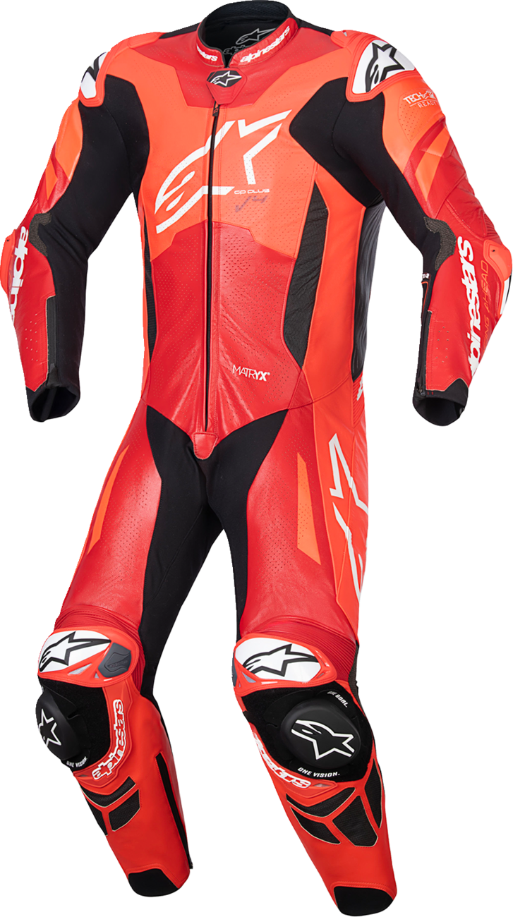 ALPINESTARS - GP Plus v4 Sprint 1-Piece Leather Suit - Red Fluo/Mid Red/White - US 44 / EU 54