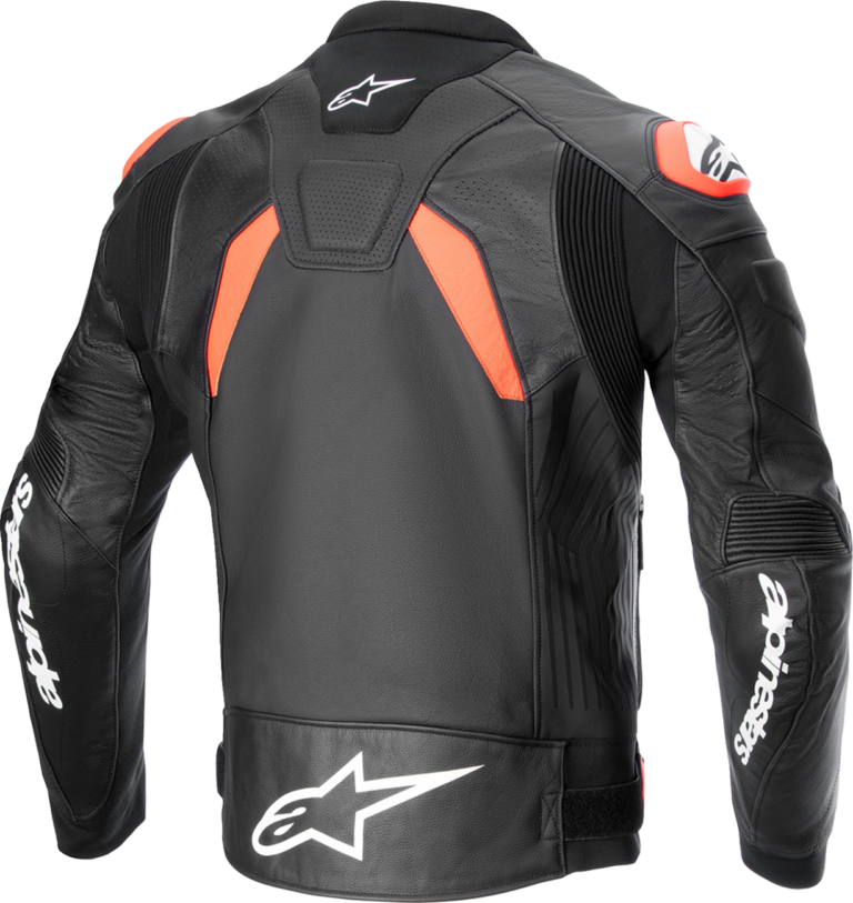 ALPINESTARS - GP Plus R v4 Airflow Leather Jacket - Black/Red Fluo/White - US 40 / EU 50