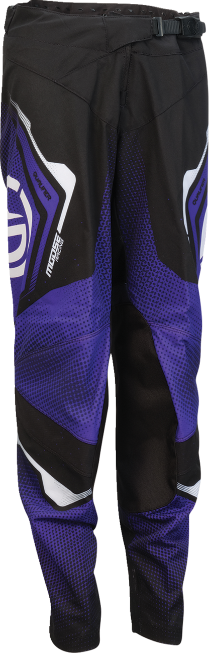 MOOSE OFFROAD - Youth Qualifier® Pants - Black/Purple/White - US 30