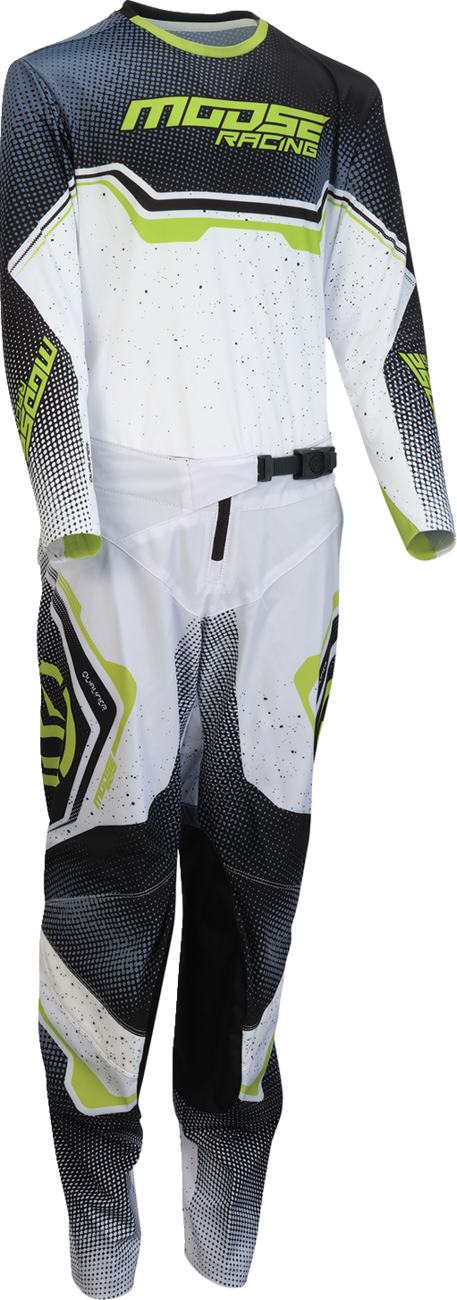 MOOSE OFFROAD - Youth Qualifier® Pants - White/Black/Green - US 28
