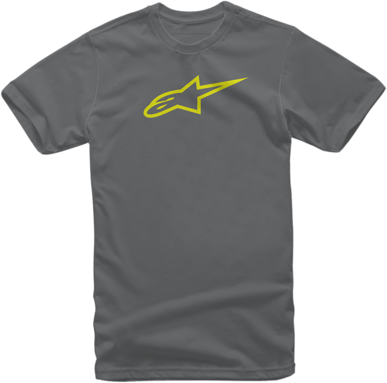 ALPINESTARS - Ageless T-Shirt - Charcoal/Hi-Vis Yellow - Medium