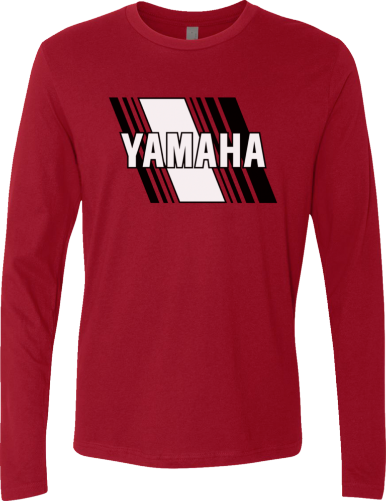 YAMAHA APPAREL - Yamaha Heritage Diagonal Long-Sleeve T-Shirt - Red - Small