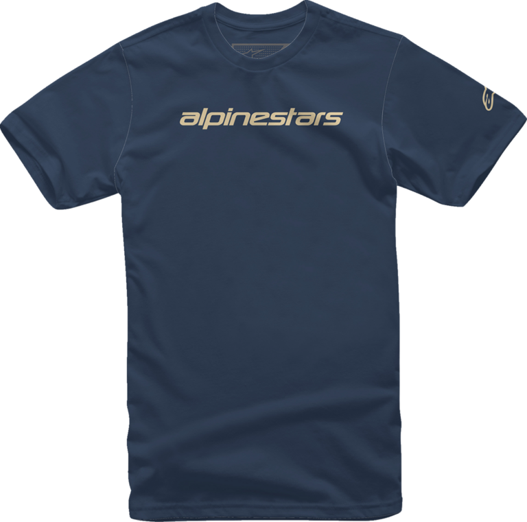 ALPINESTARS - Linear Wordmark T-Shirt - Navy/Stone - Medium