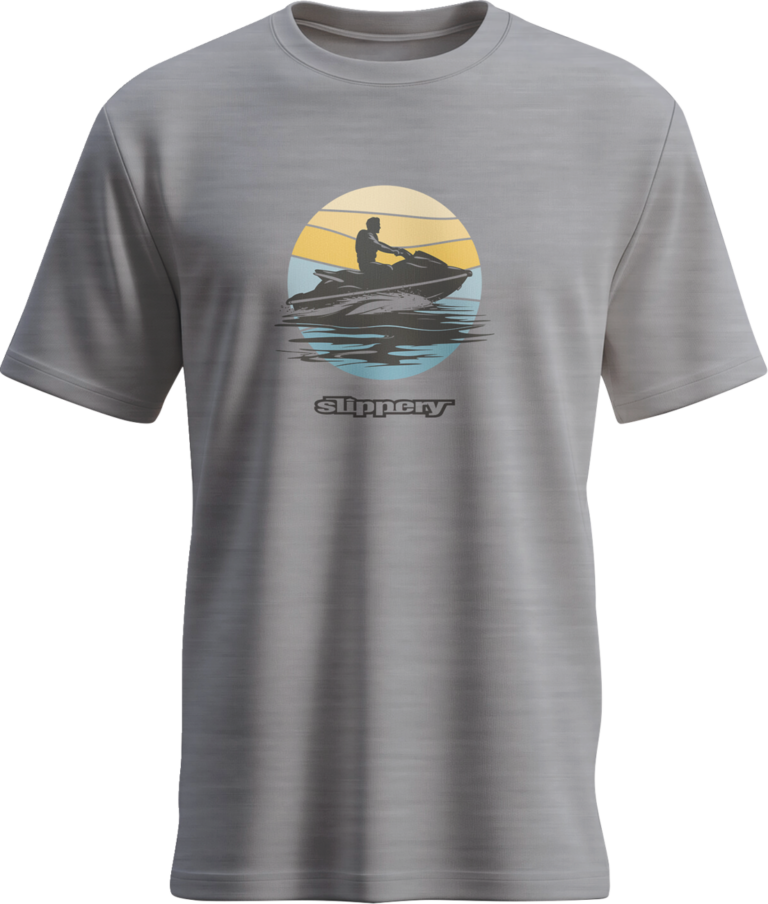 SLIPPERY - Vintage T-Shirt - Heather Gray - Small