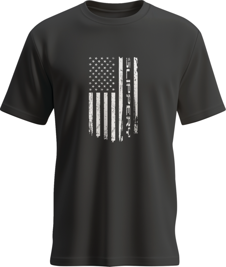 SLIPPERY - Flag T-Shirt - Black - Small