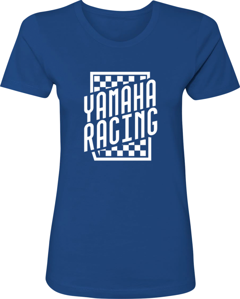 YAMAHA APPAREL - Women's Yamaha Racing Check T-Shirt - Blue - Small