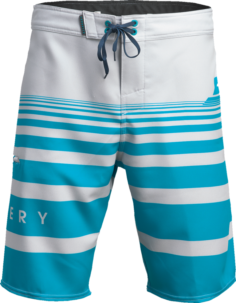 SLIPPERY - Glide Board Shorts - Gray/Aqua - US 44