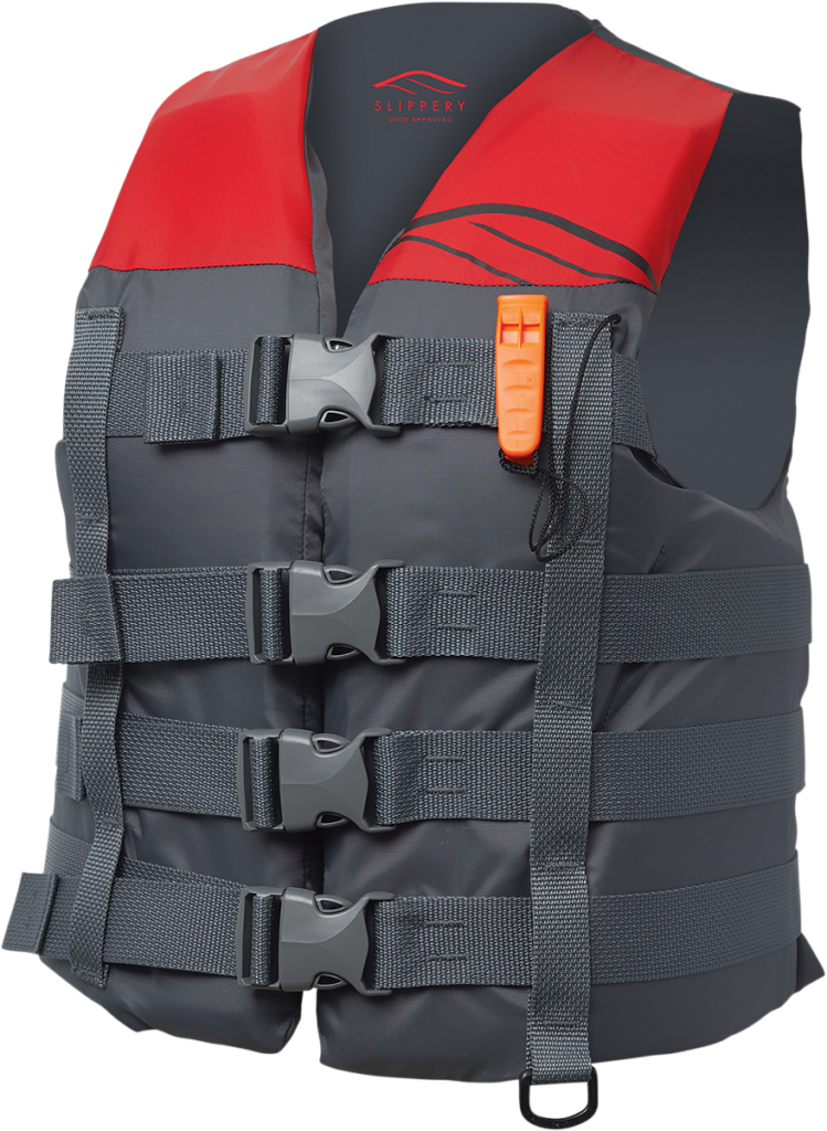 SLIPPERY - Hydro Nylon Vest - Charcoal/Red - 4XL