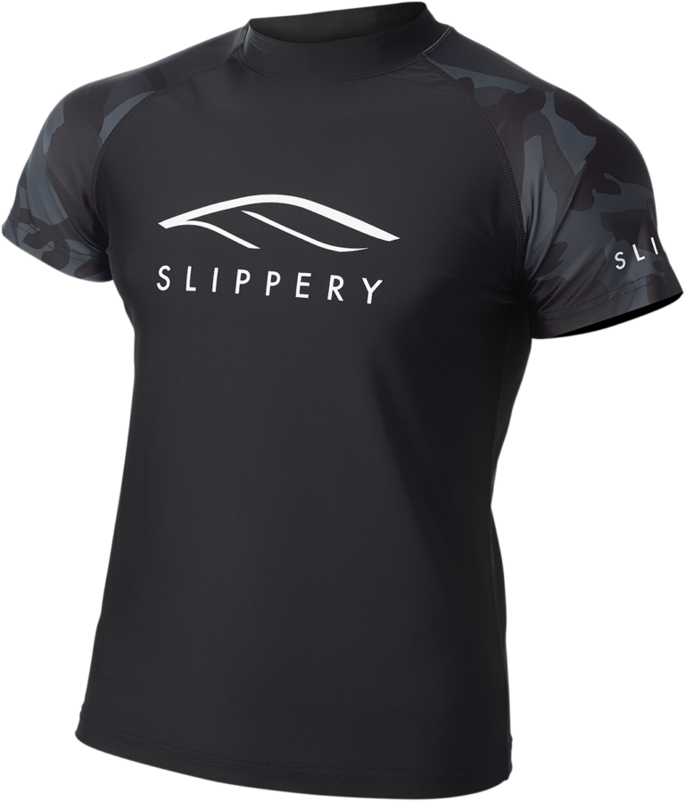 SLIPPERY - Rashguard - Short-Sleeve - Black/Camo - Medium