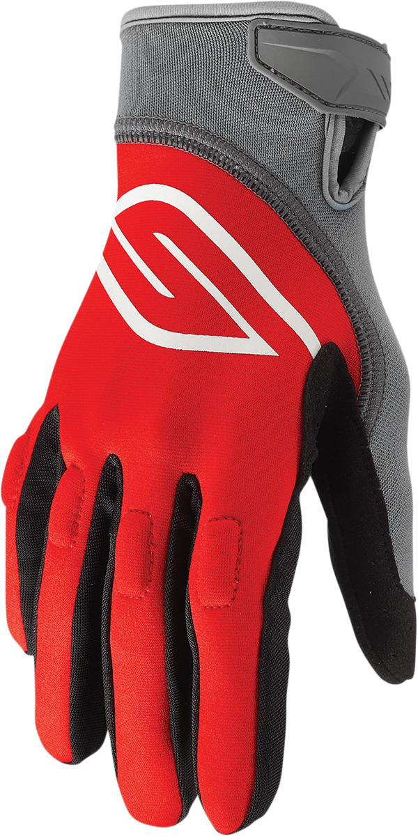 SLIPPERY - Circuit Gloves - Red/Charcoal - 2XL