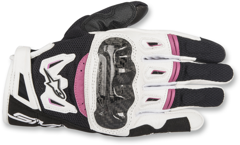 ALPINESTARS - Stella SMX-2 Air Carbon V2 Gloves - Black/White/Fuchsia - Small