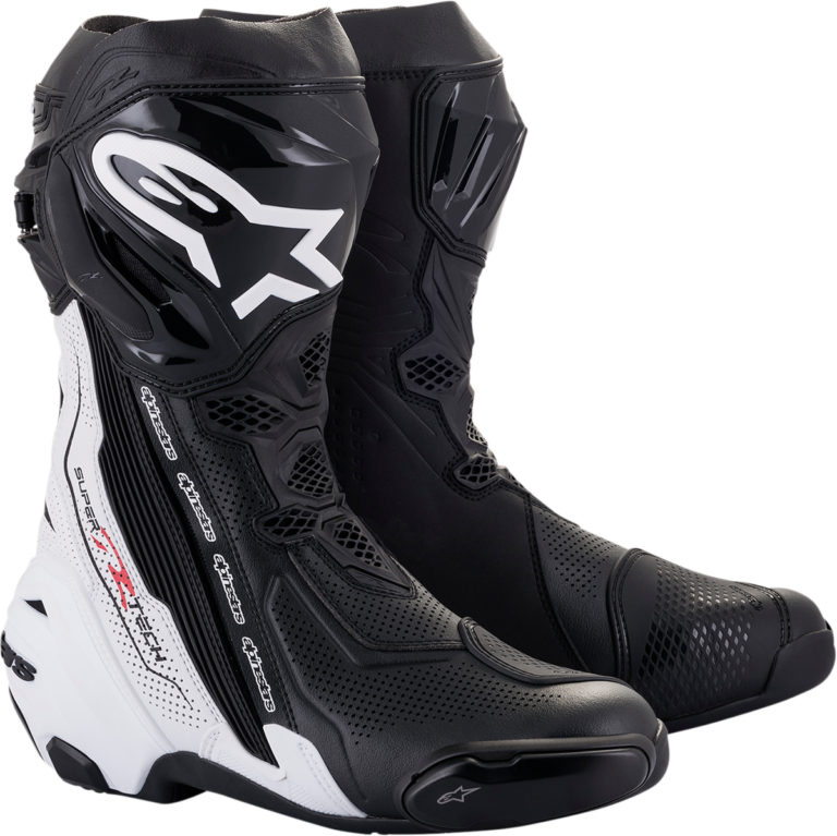 ALPINESTARS - Supertech R Vented Boots - Black/White - US 6.5 / EU 40